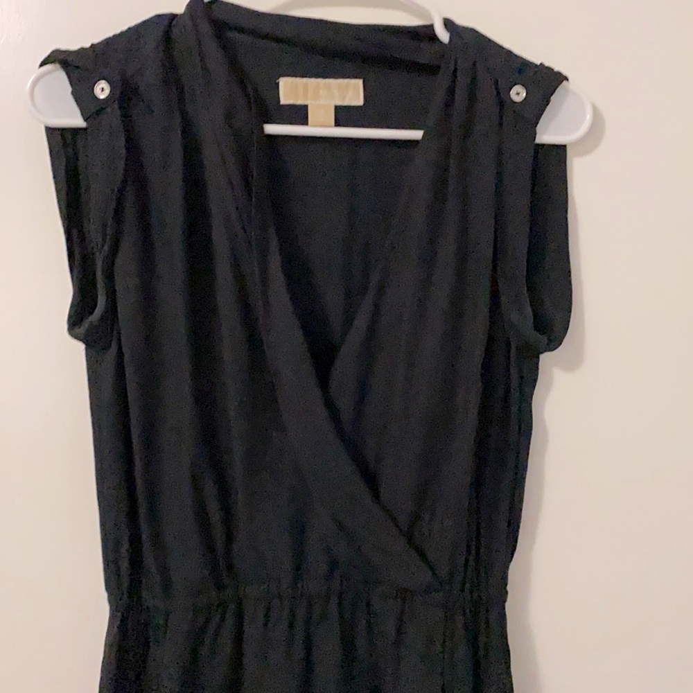 Michael Kors black faux wrap dress